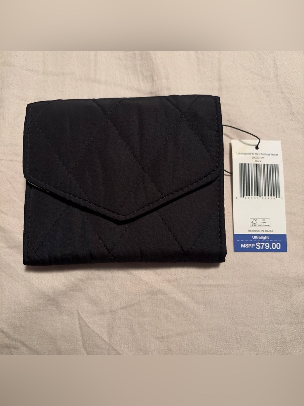 Vera Bradley Quilted Black Women's Wallet